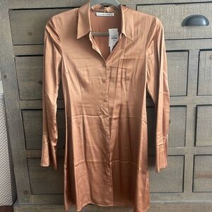 NEW Abercrombie button up long sleeve dress s